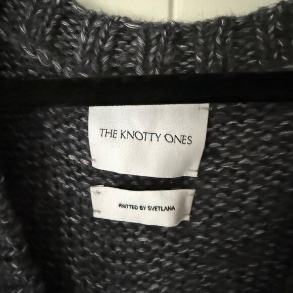 The Knotty Ones Vilnele cardigan in Dark Grey - Picture 2 of 4